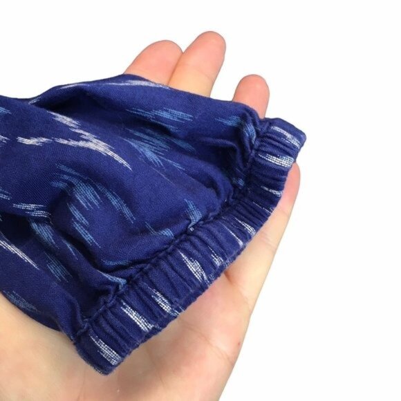 J Crew V Neck Blouse Top Blue Ikat Women Small - Picture 5 of 10